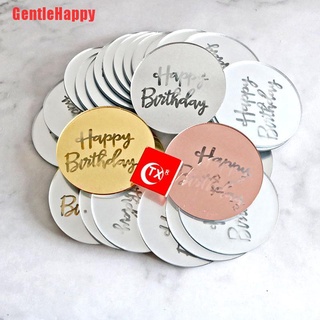 Gentlehappy ท็อปเปอร์อะคริลิค ทรงกลม สีโรสโกลด์ สําหรับตกแต่งเค้กวันเกิด