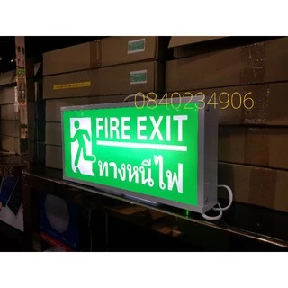 แท้!!ลดแรง**ป้ายทางหนีไฟฉุกเฉิน Fire Exit Sign ติดผนัง ป้ายทางออก ทางหนีไฟ ชนิดกล่องไฟ รุ่น ข้อความ FIRE EXIT ทางหนีไฟ