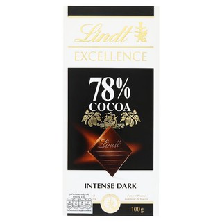 🔥ยอดนิยม!! ลินด์ เอ็กเซอร์เล็นซ์ ดาร์ก ช็อกโกแลต 78% 100กรัม Lind Excerise Dark Chocolate 78% 100 grams