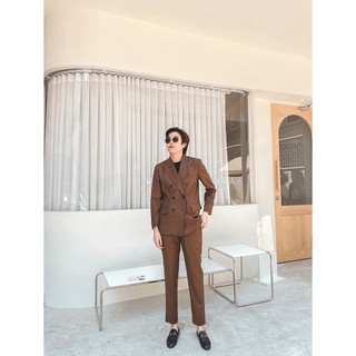 MOCCA SUIT SET เซทสูทกับกางเกงสีน้ำตาลมอคค่า