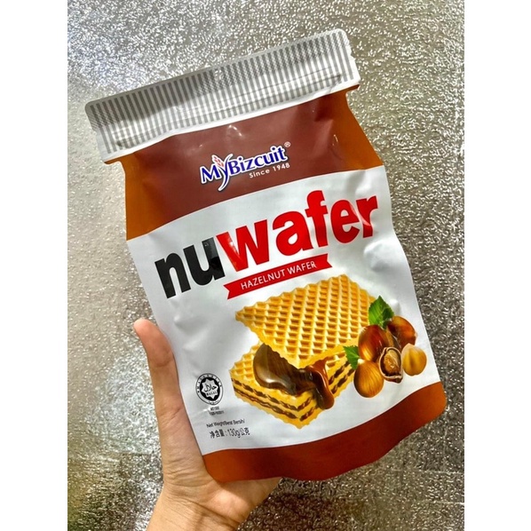 💥 สุดฮิต 💥Nuwafer เวเฟอร์สอดไส้ช็อกโกแลตฮัลเซลนัท 130กรัม