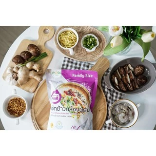 โจ๊กข้าวกล้องผสม 3ชนิด ข้าวกล้องหอมมะลิ ข้าวกล้องไรซ์เบอร์รี่ ข้าวกล้องหอมแดง บรรจุ 420ก.