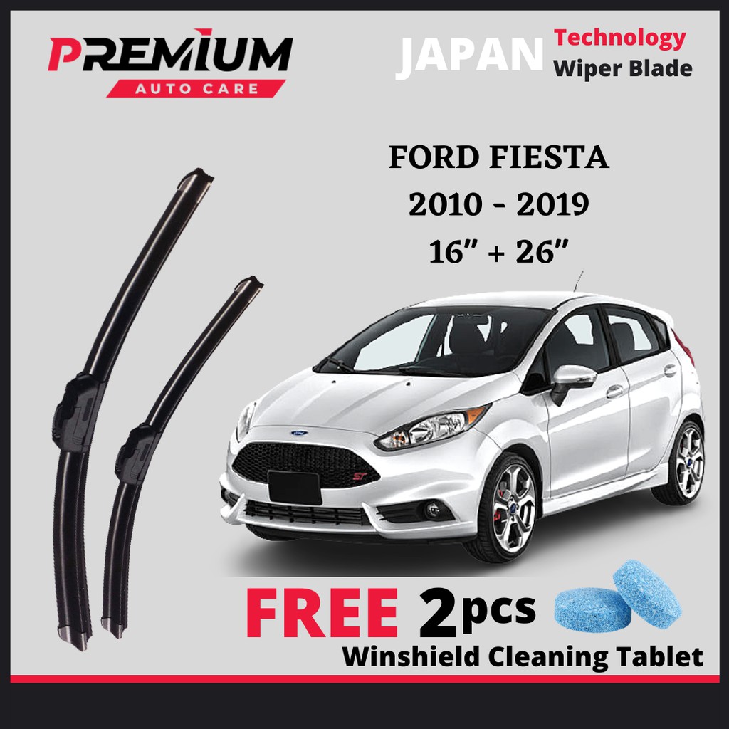 FORD FIESTA [2010-2020] PREMIUM RUBBER WIPER BLADE JAPAN TECHNOLOGY WIPER BLADE WINDSCREEN WIPER