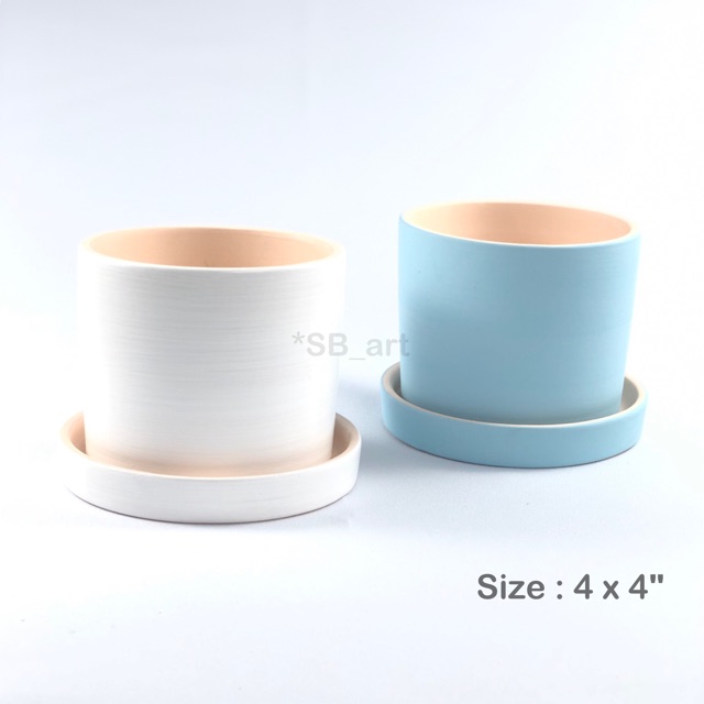 กระถางดินเผา สำหรับปลูกแคคตัสหรือไม้ประดับ สไตล์โมเดิร์น NPK กระบอกสี - รูปที่ 5