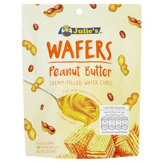 ✨นาทีทอง✨ จูลี่ส์ เวเฟอร์ พีนัท บัตเตอร์ ครีม 60กรัม Julie Wafer Peanut Butter Cream 60g