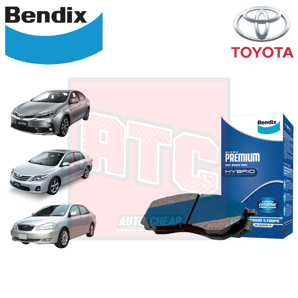 Bendix (UP) ผ้าเบรค toyota altis โตโยต้า อัลติส ปี 2001-2019 Ultra Premium อัลตร้า พรีเมี่ยม