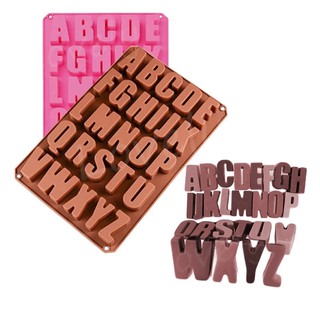 Love ตัวอักษรซิลิโคนแม่พิมพ์ช็อคโกแลตแม่พิมพ์ Silicone Large Alphabet Ice Chocolate Letter Mould