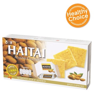 🔥The Best!! ไฮไท แครกเกอร์รสอัลมอนด์ 6 ชิ้น x 6 ห่อ Haitai Almond Cracker 6pcs x 6 Packs