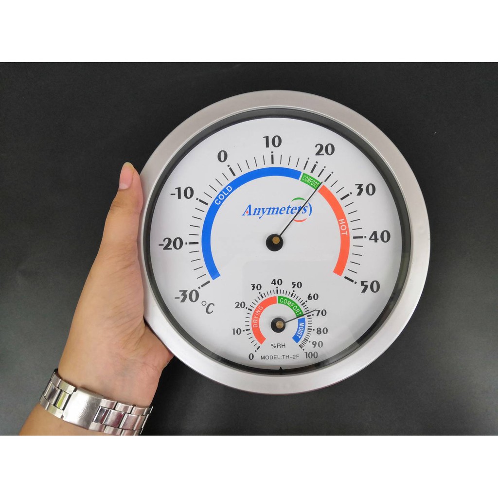 เครื่องวัดอุณหภูมิและความชื้น Thermometer &amp; Hydrometer ANYMETER TH-2F