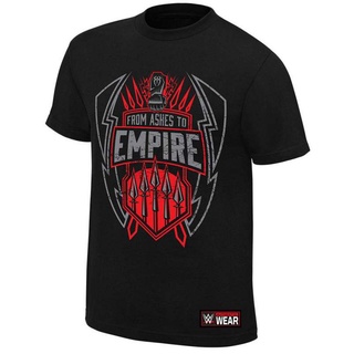 เสื้อยืดคอกลม พิมพ์ลาย Wwe Roman Reigns From Ashes To Empire Official ของแท้ สําหรับผู้ชาย