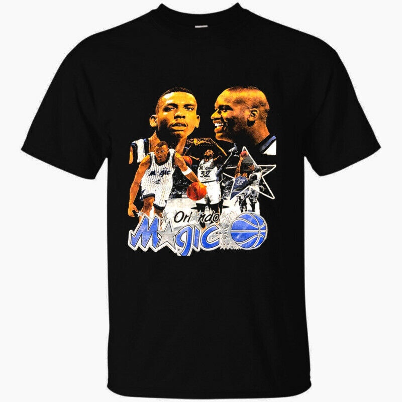 Orlando Magic T เสื้อ Penny Hardaway และ Shaq สีดําตลกผู้ชายวันเกิด