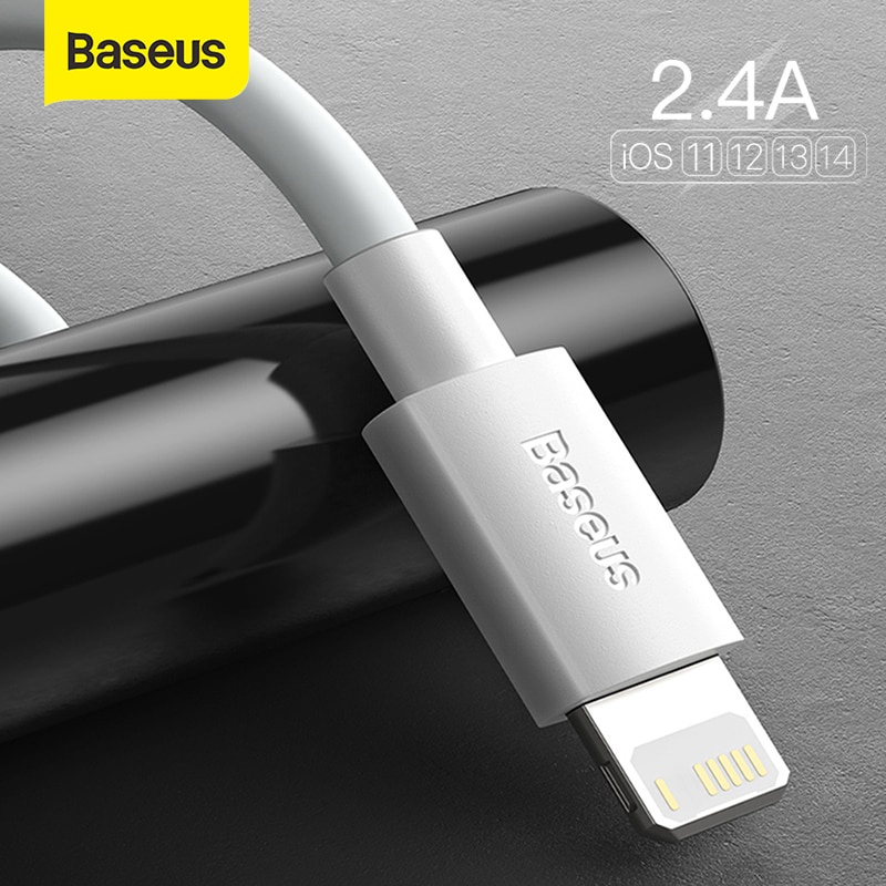 Baseus สายชาร์จ USB 1.5 ม. สําหรับ iPhone 7 6 8 plus X XR 11 12 mini pro 2 ชิ้น