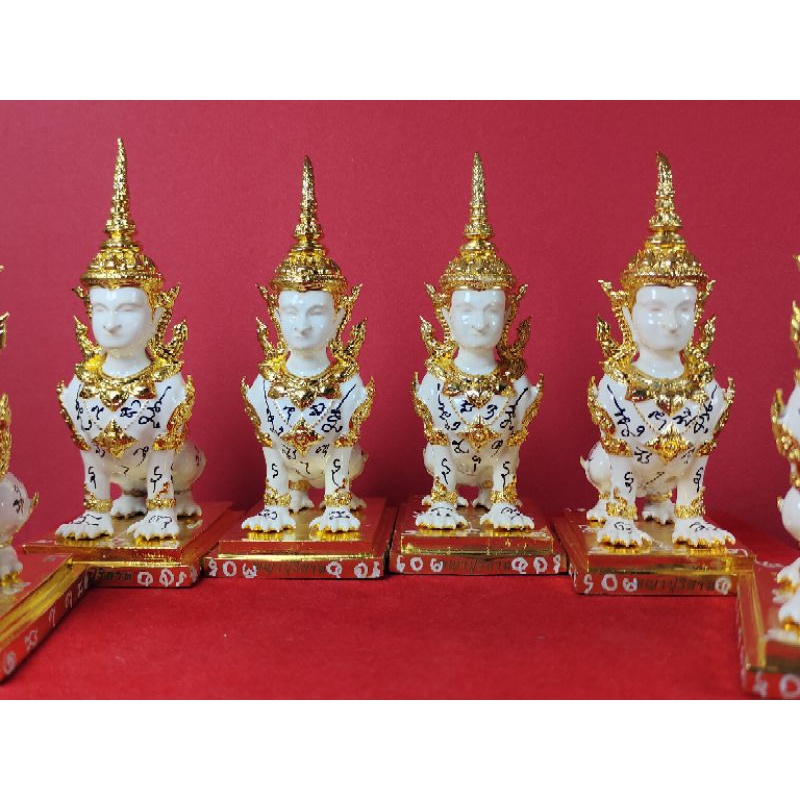 พญาปุริสาท องค์บูชา 4.5 นิ้ว รายการพิเศษ ลงยาขาว จารย์มือเต็มสูตร วัดน่วมกานนท์