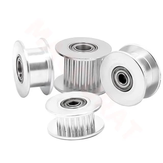 1PC GT2 Idler Timing Pulley 16/20 ฟันล้อ Bore 3/5 มม.อลูมิเนียมเกียร์ฟันกว้าง 6/10 มม.สําหรับ I3 Ender 3 CR10 เครื่องพิมพ์ Reprap