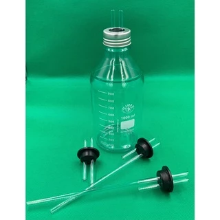 จุกขวด ICD จุกยาง 2-3 ทางแบบปีก พร้อมหลอดแก้ว แบบสั้นสั้น สั้นยาว สั้นสั้นยาว ฝาอลูมิเนียม พลาสติกแบบเจาะรู