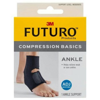 @@Futuro Compression Basics Ankle Support ฟูทูโร่ พยุงข้อเท้า รุ่นเบสิค ปรับกระชับได้ สีดำ (m9328)