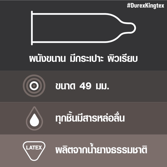 ดูเร็กซ์ ถุงยางอนามัย คิงเท็ค 3 ชิ้น 6 กล่อง #3