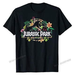 [S-5XL]GILDAN 【Chic Tops】เสื้อยืด ผ้าฝ้าย 100% พิมพ์ลายกราฟฟิคโลโก้ Jurassic Park ดอกไม้เขตร้อน สําหรับผู้ชาย