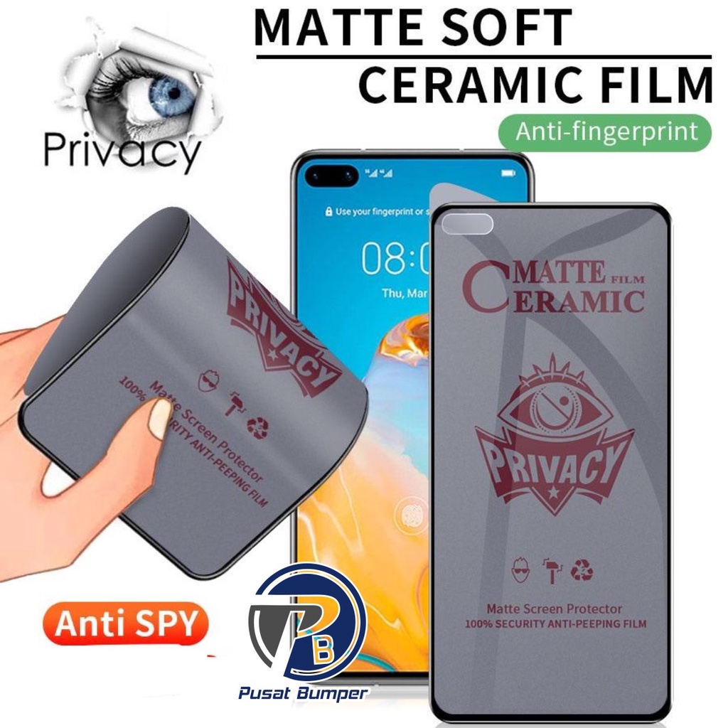 TEMPRED GLASS SPY MATTE CERAMIC REALME C67 C65 11 10 PRO C1 C2 C3 C11 C11 2021 C12 C15 C17 C20 C21 C
