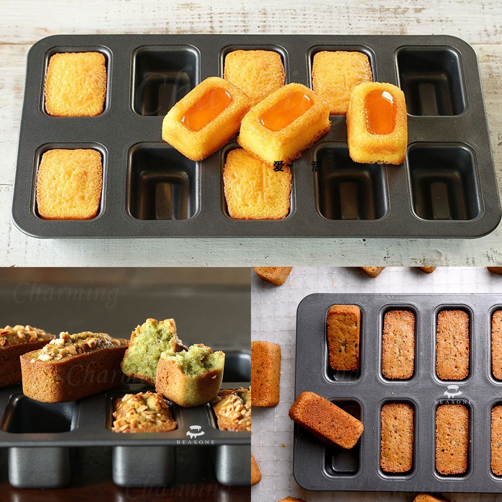 Rect Financier Madeleine แม่พิมพ์เค้กบิสกิตคุกกี้เบเกอรี่เค้กเบเกอรี่ ของแท้ พิมพ์อบขนมฟินองเซีย