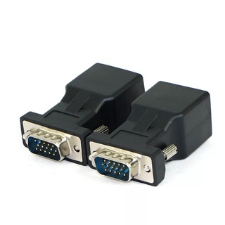 VGA Extender Male Female To LAN RJ45 CAT5 CAT6 20M NetworK Adapter Male To female/female To female/Male To Male(1คู่)