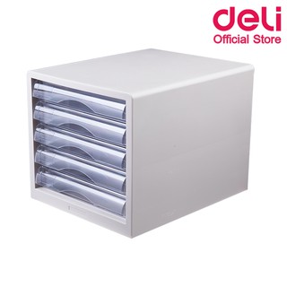 Deli 9775 File Cabinet ตู้เอกสาร แบบ 5 ชั้น A4 (สีเทา) อุปกรณ์สำนักงาน ตู้เก็บเอกสาร ชั้นเก็บเอกสาร อุปกรณ์จัดเก็บเอกสาร