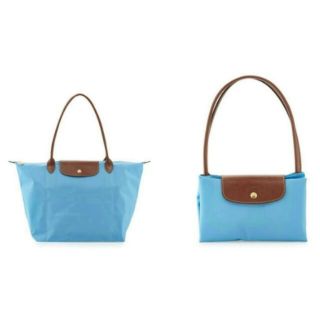 SALE!! ❤ รับประกันแท้ 💯% จากช็อป ❤ LONGCHAMP Le Pliage ไซส์ M หูยาว สี Azur