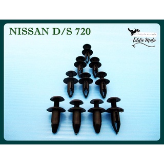 NISSAN DS 720 HOOD VENT CLIP SET "BLACK" (10 PCS.)  // กิ๊บล็อค กิ๊บช่องลม (ตัวสกรู) สีดำ (10 ตัว) สินค้าคุณภาพดี