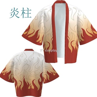 ❤️ราคาโรงงาน!พร้อมส่งจากAnime Demon Slayer Cosplay Costume Kimetsu No Yaiba Kamado Tanjirou Agatsuma Zenitsu Kochou Shin