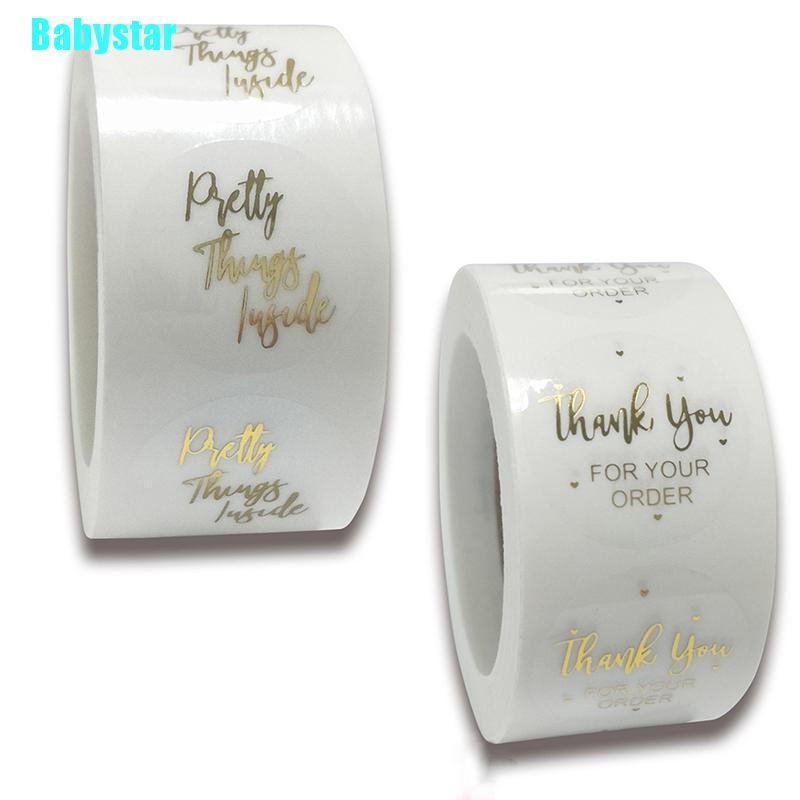 Babystar 500 สติกเกอร์ฉลาก Thank You สําหรับตกแต่ง