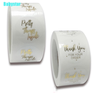 Babystar 500 สติกเกอร์ฉลาก Thank You สําหรับตกแต่ง