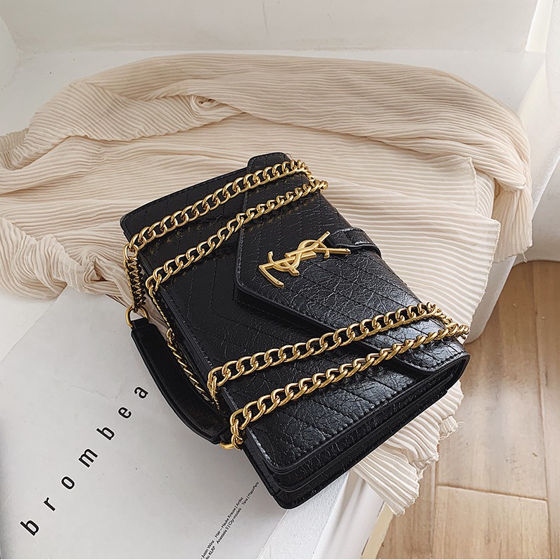 กระเป๋าสะพายข้างแฟชั่นสตรี Square YSL คุณภาพสูง / กระเป๋า Chian