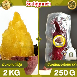 Duo Set ถูกกว่า มันหวานญี่ปุ่น 2kg + มันหนึบม่วง 250g มันหนึบ โอกินาว่า มันญี่ปุ่น มันหวานญี่ปุ่น มันญี่ปุ่นหวาน