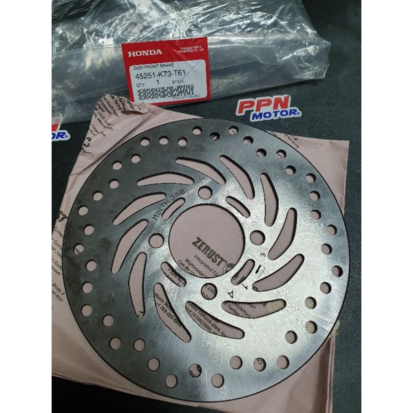 จานดิสหน้า จานเบรคหน้า WAVE110i WAVE125i NEW 2011 - 2018 PCX 2012 - 2017 แท้ศูนย์ฮอนด้า 45251-K73-T6