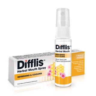 DIFFLIS HERBL MOUTH SPRAY 15ML  ดิฟฟลิส เฮอร์เบิ้ล เมาท์ สเปรย์ 15 มล. - สเปรย์สำหรับช่องปากและลำคอ