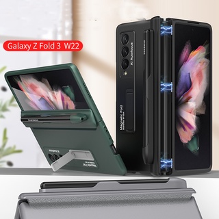 เคสโทรศัพท์มือถือแบบแม่เหล็กพับได้สําหรับ Samsung Galaxy Z Fold3 Z Fold3 W22 5G Z Fold3