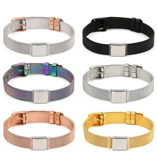 Dinglly 10 มม. คุณภาพสูง สเตนเลส ตาข่าย สร้อยข้อมือ พอดี เด็…