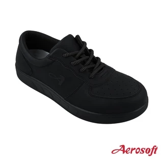 Aerosoft (แอโร่ซอฟ) รองเท้าผ้าใบผู้หญิง ผู้ชาย เพื่อสุขภาพ ผ้าใบสีดำ รุ่น EURO D1 (SN7805/SN8805)