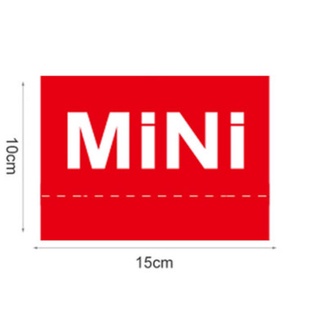 MINI Label Door Tags ®️ แท็คแต่งข้างประตู MINI [สีแดง Red (ขาว White MINI Wording)] สำหรับ MINI ทุกรุ่น