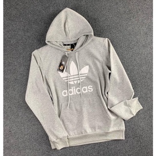 ของใหม่🥳🥰เสื้อมีฮู้ตแขนยาว Adidas สกรีนแบรนด์ตรงหน้าอก แขนจั้มผ้าเนื้อนิ่มมาก ใส่กันแดดกันหนาว