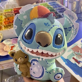 Figure ของสะสม โมเดลตัวการ์ตูน✈▽dy วรรคเดียวกัน Stitch non-plaster ตุ๊กตา Stitch รุ่น graffiti model ไวนิล hand-painted