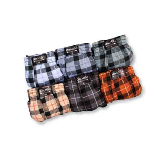 100 Salueng กางเกงบ๊อกเซอร์ (BOXER) ผ้ายืดนิ่ม เอว 26-60" ลายสก๊อต