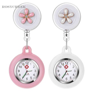 ♚พร้อมส่ง♚[rosycheek.th] เข็มกลัดนาฬิกาพ็อกเก็ต แบบคลิปหนีบ ยืดหดได้ น่ารัก สําหรับหมอ พยาบาล