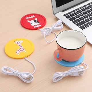 ที่รองแก้ว USB coaster ความร้อนรถไฟเหาะถ้วยอุ่น ซิลิโคนลายการ์ตูน แผ่นรองแก้ว เสื่อฉนวนกันความร้อนเทอร์โมรถไฟเหาะ