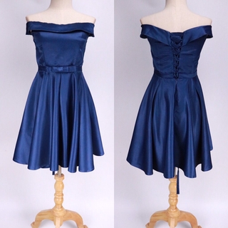 Mini Navy Dress ปาดไหล่ออกงาน