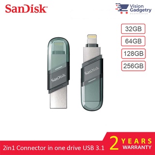 Sandisk iXPAND แฟลชไดร์ฟ USB 3.1 32GB 64GB 128GB 256GB สําหรับ iPhone iPad OTG