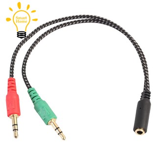 ◦★◦Headphone Splitter for Computer, Earphone Adapter for PC Audio &amp; Mic, 3.5mm Female to Dual 3.5m