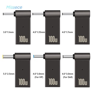 Missece Pd 100W อะแดปเตอร์แปลงพาวเวอร์แล็ปท็อป Type-C Female To Dc Male Jack Plug สําหรับแล็ปท็อป