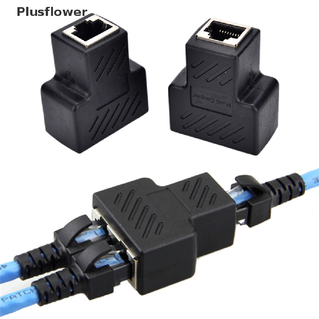 Plusflower 1 ถึง 2 Lan สายเคเบิลเครือข่ายอีเธอร์เน็ต Rj45 แยกปลั๊กอะแดปเตอร์ ใหม่
