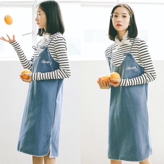 Overall jean dress (390฿-&gt;260฿)